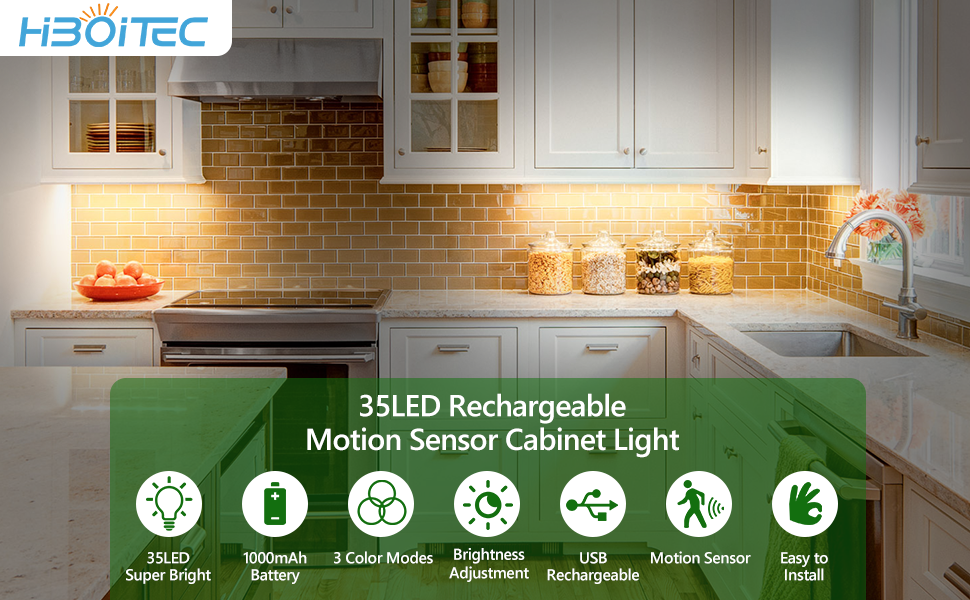 Under Lights Motion Sensor Lights Indoor, 3 Color Temperatures