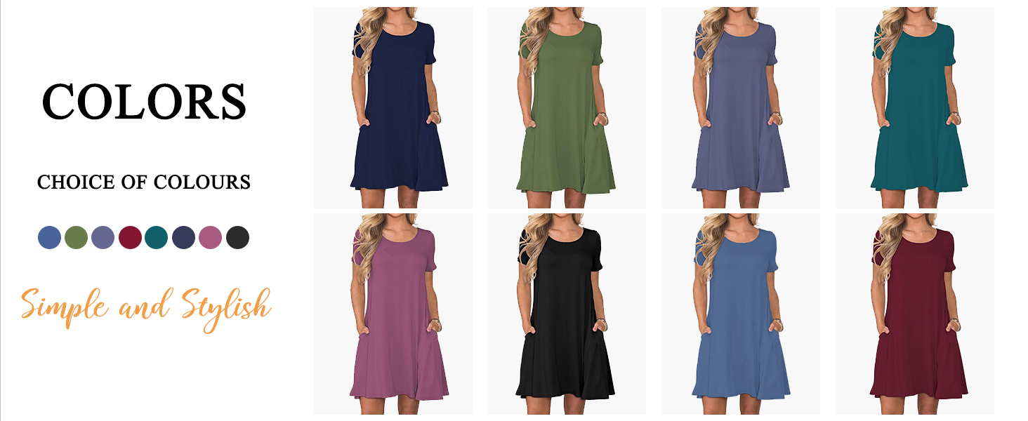 solid color t-shirt dress