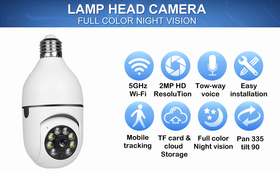 E27 lamp bulb camera
