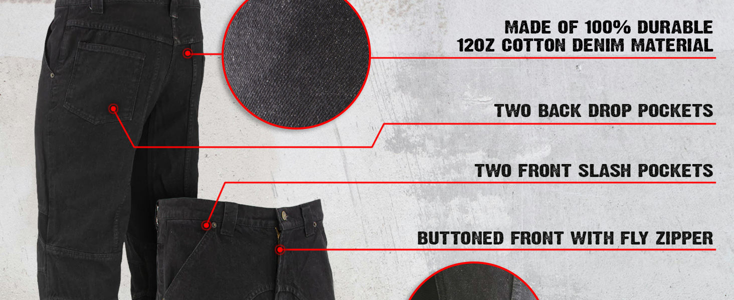 Mens Man Classic Fit Black Denim Motorcycle Racing Pants X Armor Protection Biker brother husband