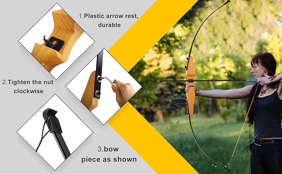 REAWOW Archery Recurve Bow and Arrow Set for Adult & Youth