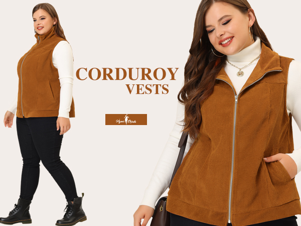 Agnes Orinda Plus Size Sleeveless Vests for Women Casual