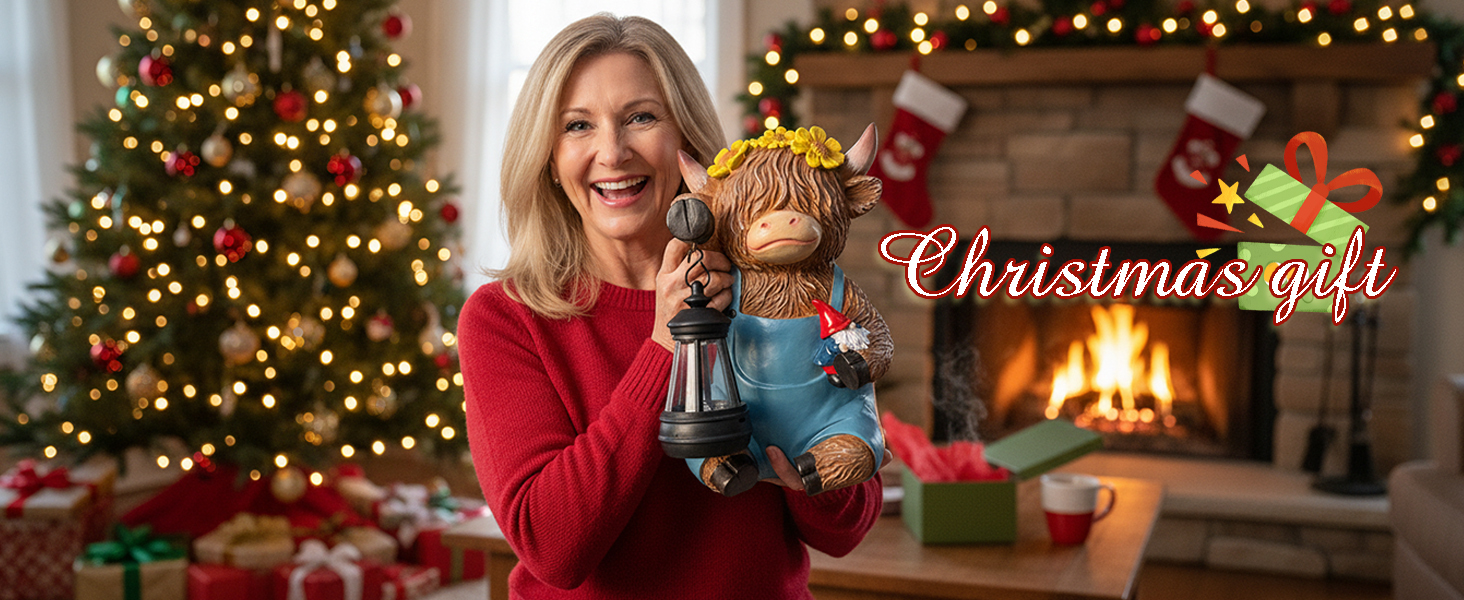 Text reads 'Christmas girl'. Interior holiday scene with decorated Christmas tree, string lights, and fireplace creating warm ambiance.