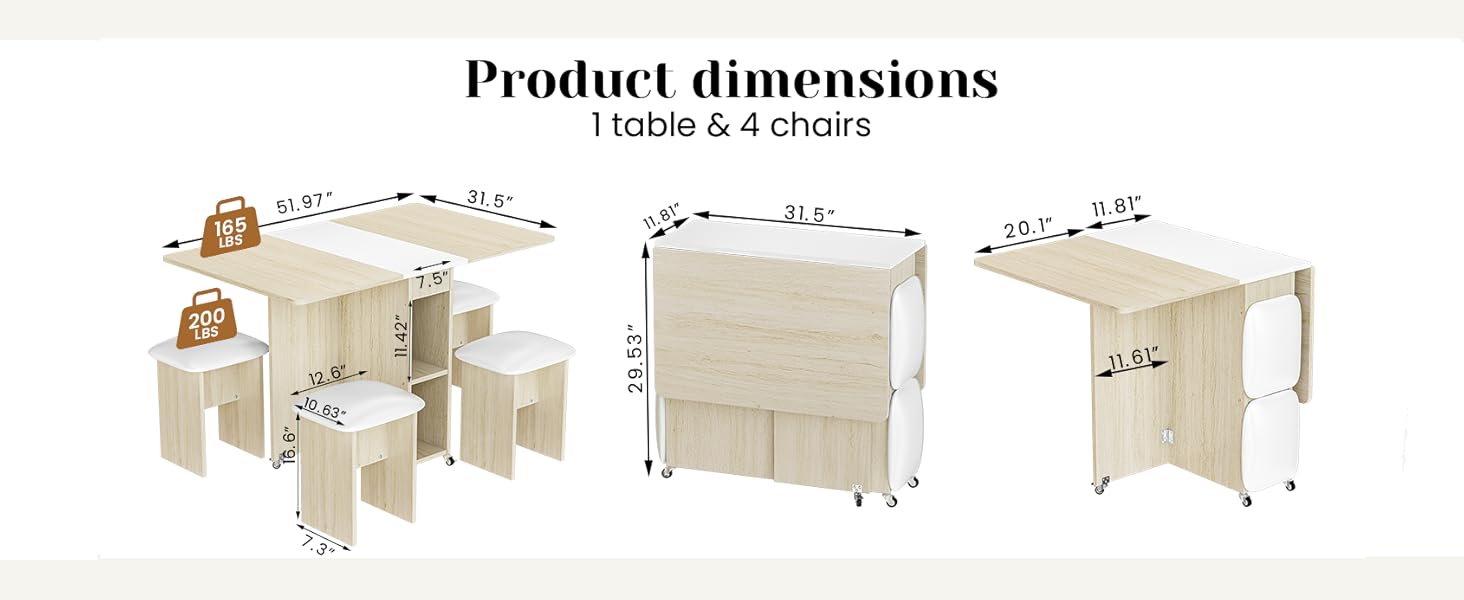 dining room table set for 4