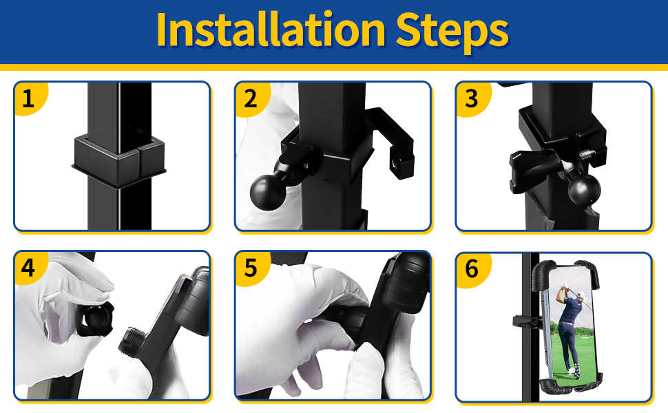 Driveup Golf Cart Phone Holder Phone Mount Holder Self