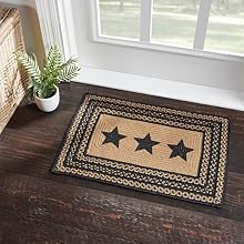 Farmhouse Star Jute Rug Rect w/ Pad 20x30