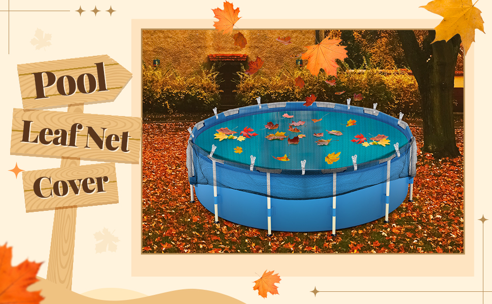 Therwen Pool Leaf Net Cover Above Ground Pool Winter Mesh