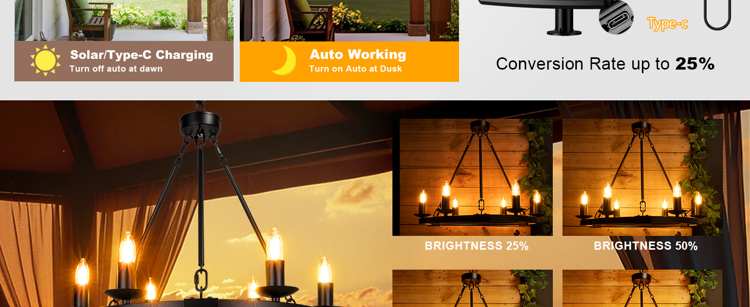 outdoor chandelier for gazebo