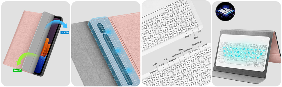 Keyboard Case for Galaxy Tab S7+ 12.4" 2020