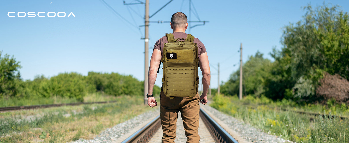 COSCOOA Tactical Military Backpack for Man, 40L Waterproof