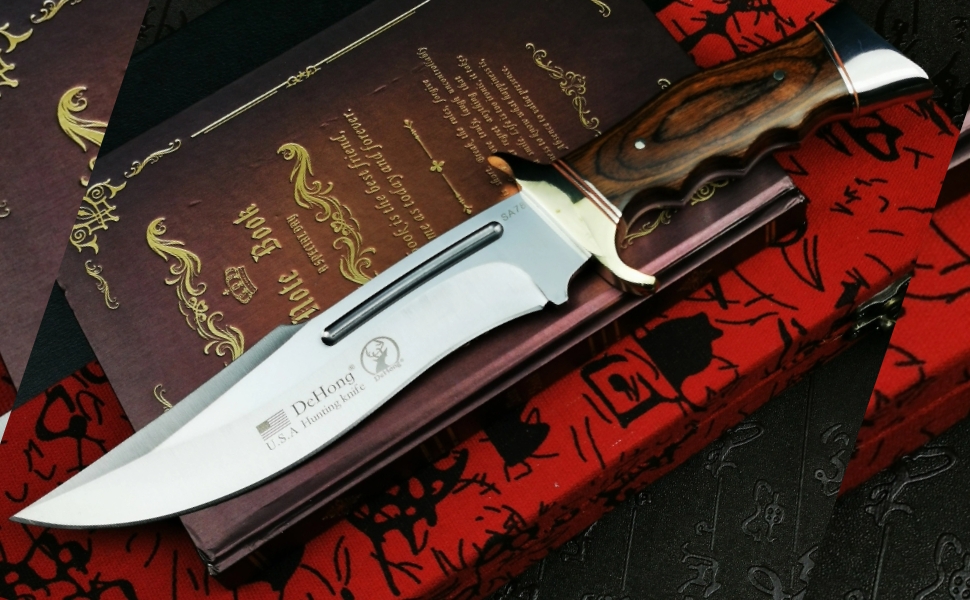 WPKOPYA(DeHong78 Hunting Knife, Tactical knife ，fixed blade knife with sheath