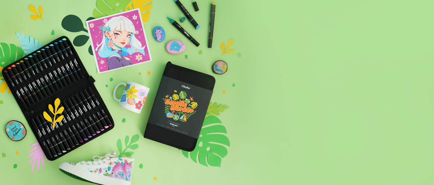 Ohuhu Markers Replacement Super Brush Nibs of Honolulu & Honolulu B Series Pack