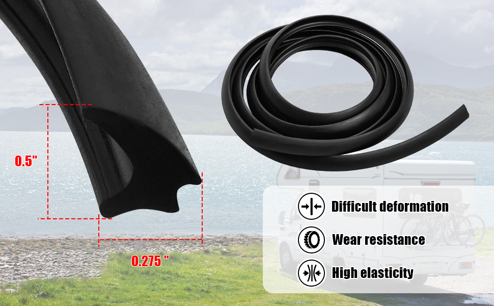 TIKSCIENCE RV Window Rubber Weatherproof Seal Strip