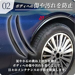 Amazon | YESprime フェンダーモール オーバーフェンダー 汎用オーバー