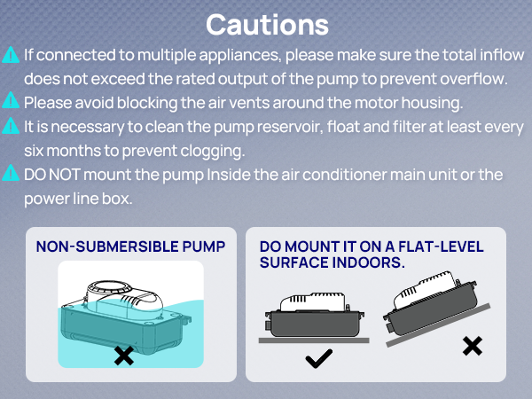 Aquastrong 1/38 HP 85 GPH HVAC Condensate Pump, 115V/230V