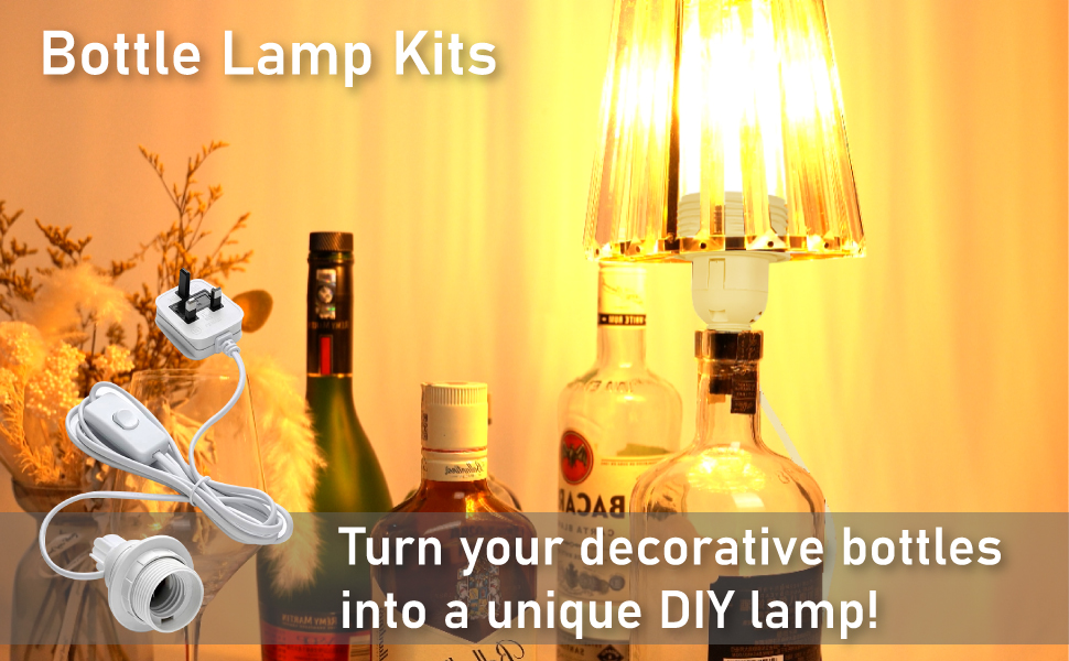 Bonlux Bottle Lamp kit, Bottle Lamp Adaptor Kit UK, Table lamp Fittings