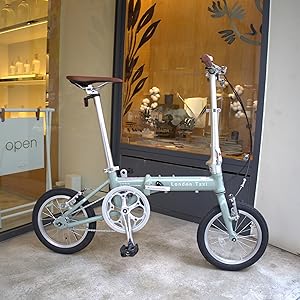 ニコ　カルオリ　14インチ　室内保管　良品　鍵付き 自転車】アルミ折りたたみ自転車 CARUORI 14型 YG-1472 マット