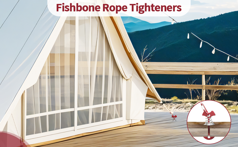 Fishbone Rope Tighteners