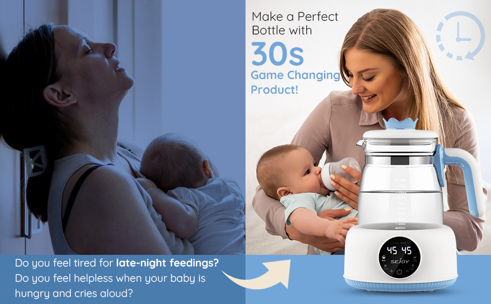 Sejoy Baby Formula Kettle Warm Water Dispenser for Making