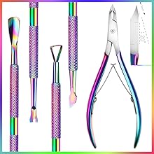cuticle trimmer with cuticle pusher