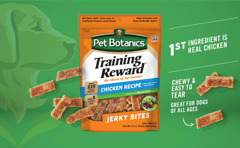 Pet Botanics High Protein Jerky Bites Training Rewards