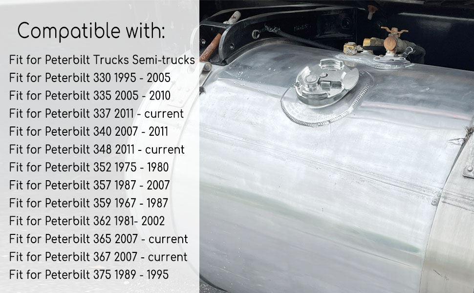EMIHO Fuel Cap Gasket Fit for Peterbilt Trucks, Gas Tank
