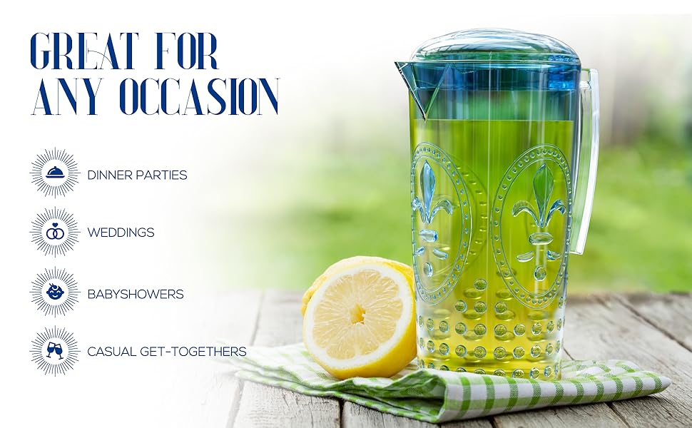 elle decor Acrylic Water Pitcher, Plastic Water Pitcher