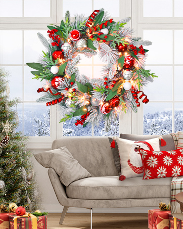 Christmas Norfolk Pine Wreath