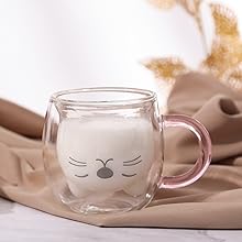 Cute double layer milk cup