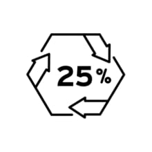 25% Recycled Material