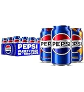 Pepsi Flavors Variety Pack, Wild Cherry, Mango, Original, 12 fl oz. Cans (18 Pack)