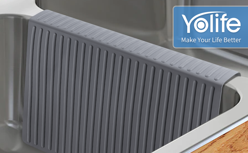 Yolife Sink Protector, Silicone Sink Saddle Protectors for Kitchen