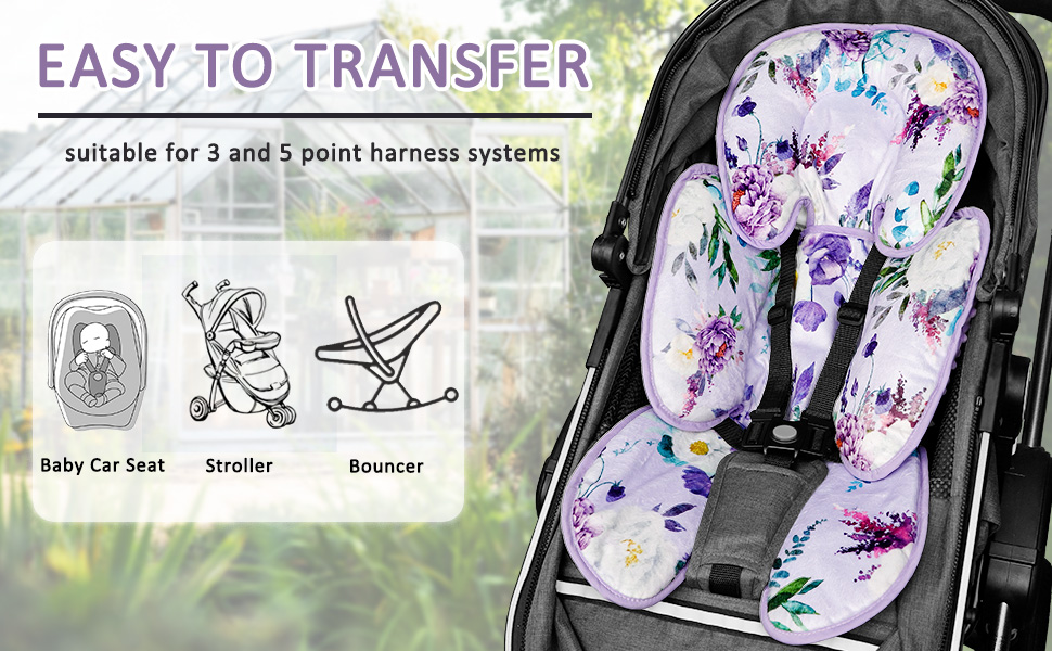 CARUILI Car Seat Head Support Infant Super Soft Infant Car