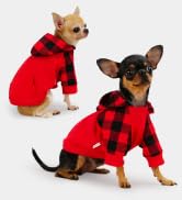          100% Cotton Small Dog Hoodie, Frienperro Buffalo Plaid Frienperro Dog Clothes for...