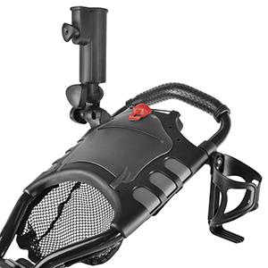 Ergonomic design handle and umbrella holder