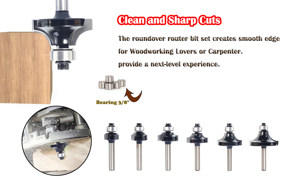 round over router bits 1/4 shank