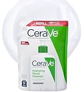 CeraVe Hydrating Facial Cleanser, Moisturizing Face Wash For Dry Skin, Hyaluronic Acid + Ceramide...