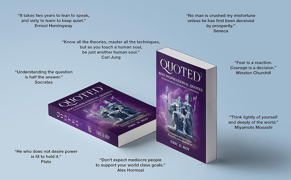 Book with various quotes