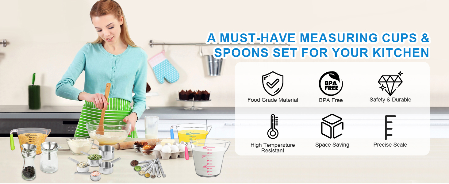 measuring cups and spoons set