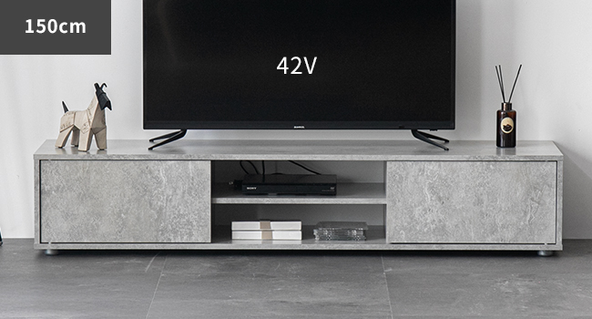 Amazon｜モダンデコ テレビ台 32-50型 対応 120cm幅 モルタル