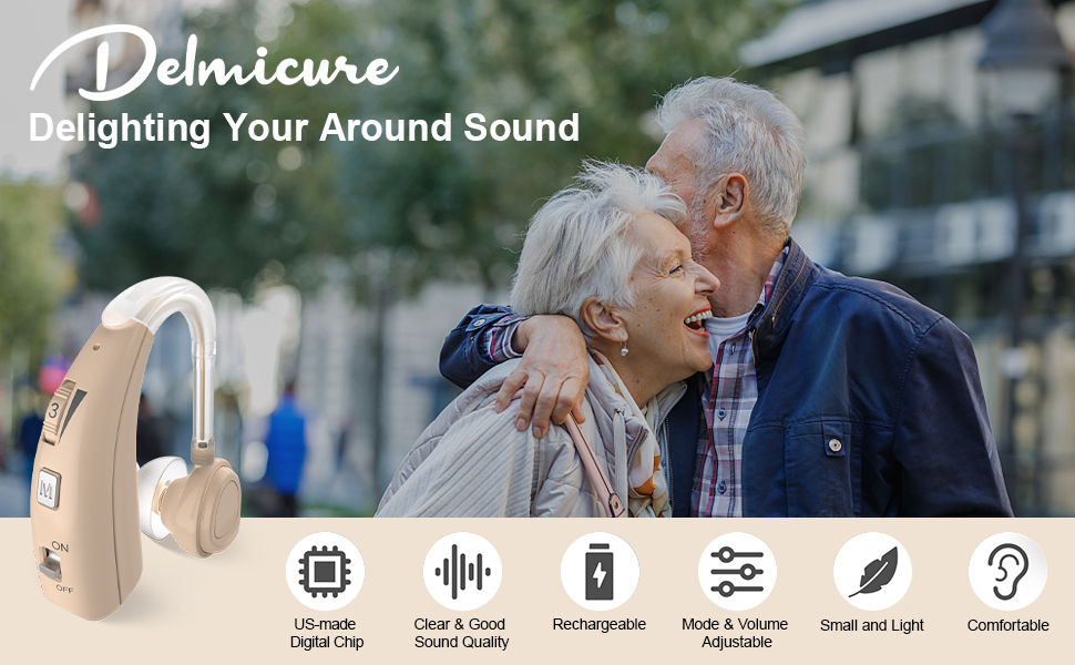 Hearing Aid for Seniors with Frequency Adjustments