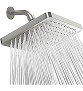 SparkPod Fixed Shower Head - High Pressure Rain - Luxury Modern Look - Easy Tool Free Installatio...