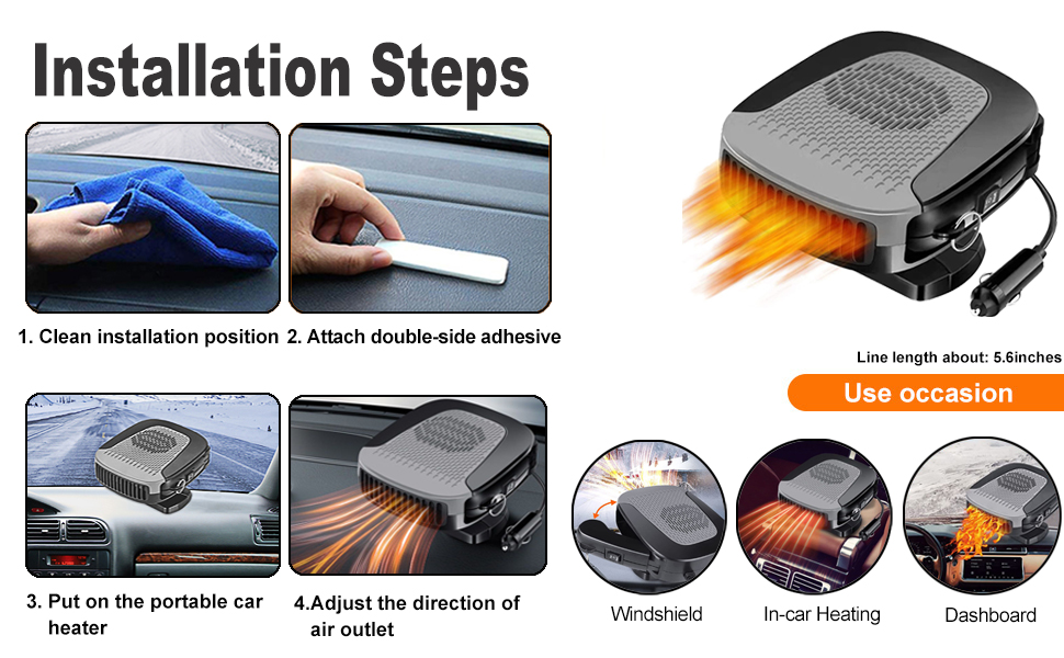 Car Heater 12V Portable Car Heater That Plugs Into Cigarette Lighter