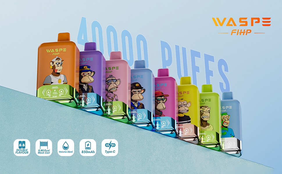 早い者勝ち‼️ラス1 WASPE グレープアイス＆ストロベリーキウイ Amazon | 【WASPE 40000】使い捨て電子タバコ 40,000パフス