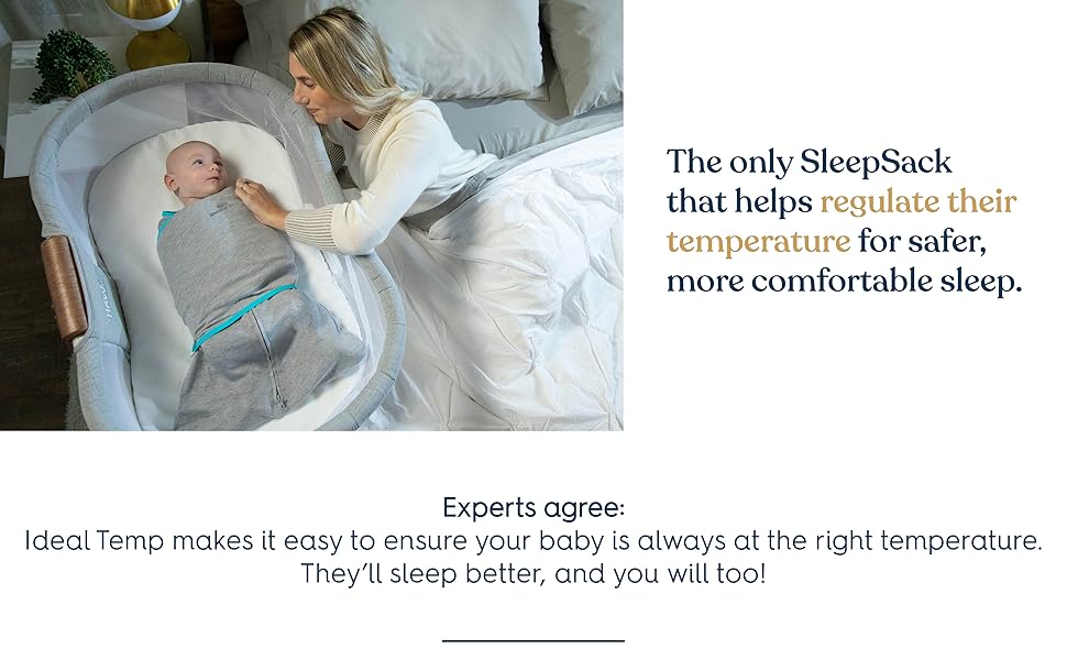 Halo Sleepsack Swaddle Ideal Temp, 3Way Adjustable Wearable Blanket