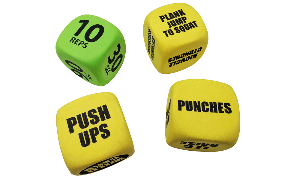 Qidiwin Exercise Foam Dices with Storage BagWorkout Dice