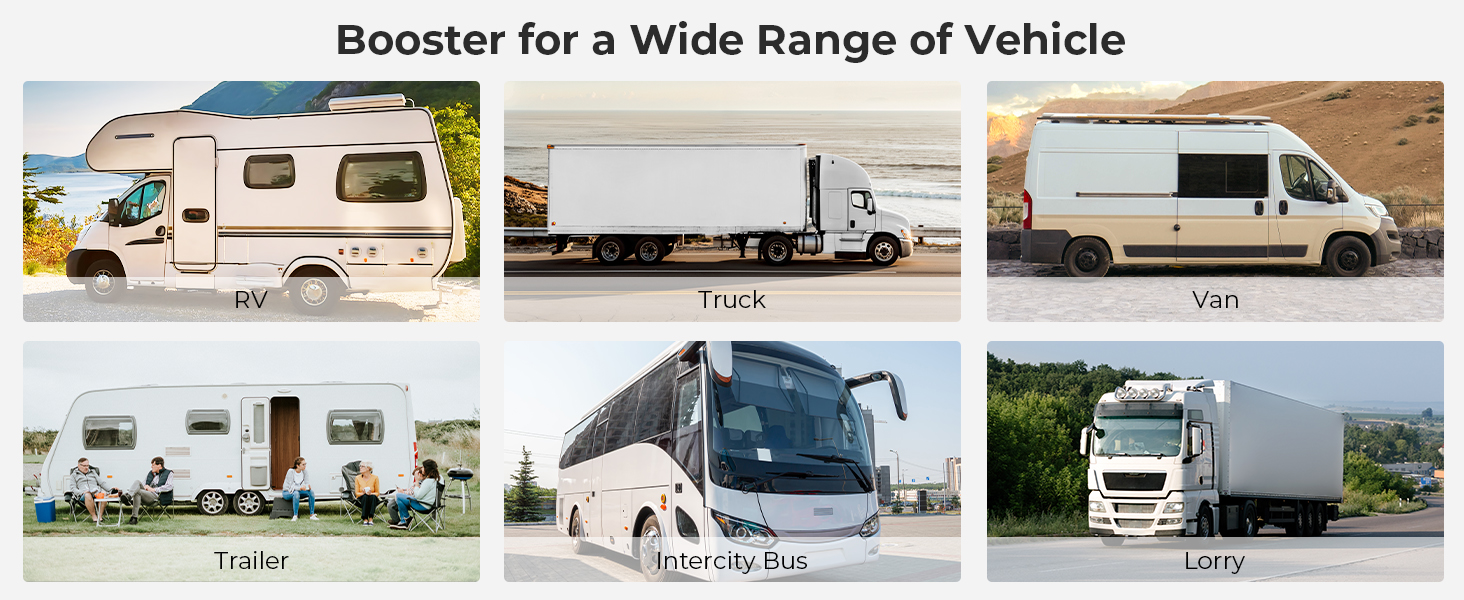 V5 cell booster for a wide range of vehicle