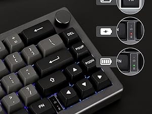 EK68 65% Wireless Gaming Keyboard, Hot Swappable