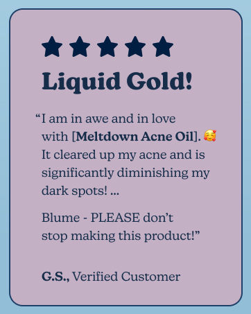 meltdown acne oil five star highlight gets rid of dark spots