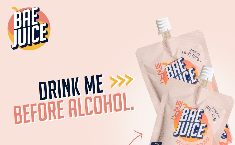 Bae Juice Hangover Prevention Drink Pack of 24 100 Korean Pear Juice